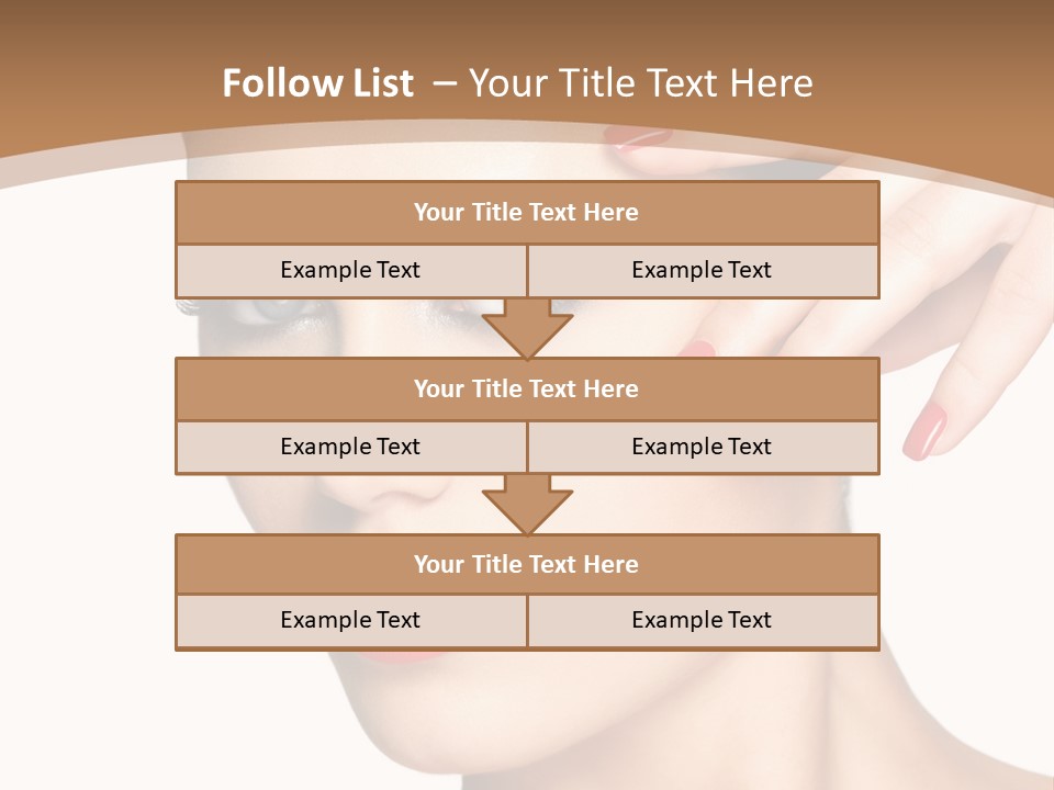 Face Model Eye Makeup PowerPoint Template
