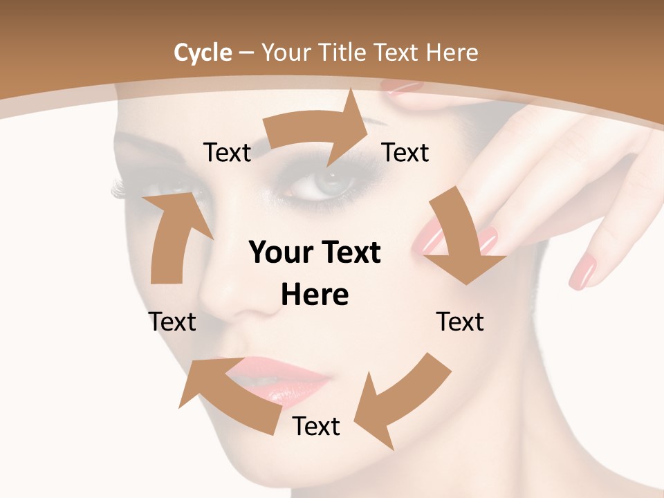 Face Model Eye Makeup PowerPoint Template