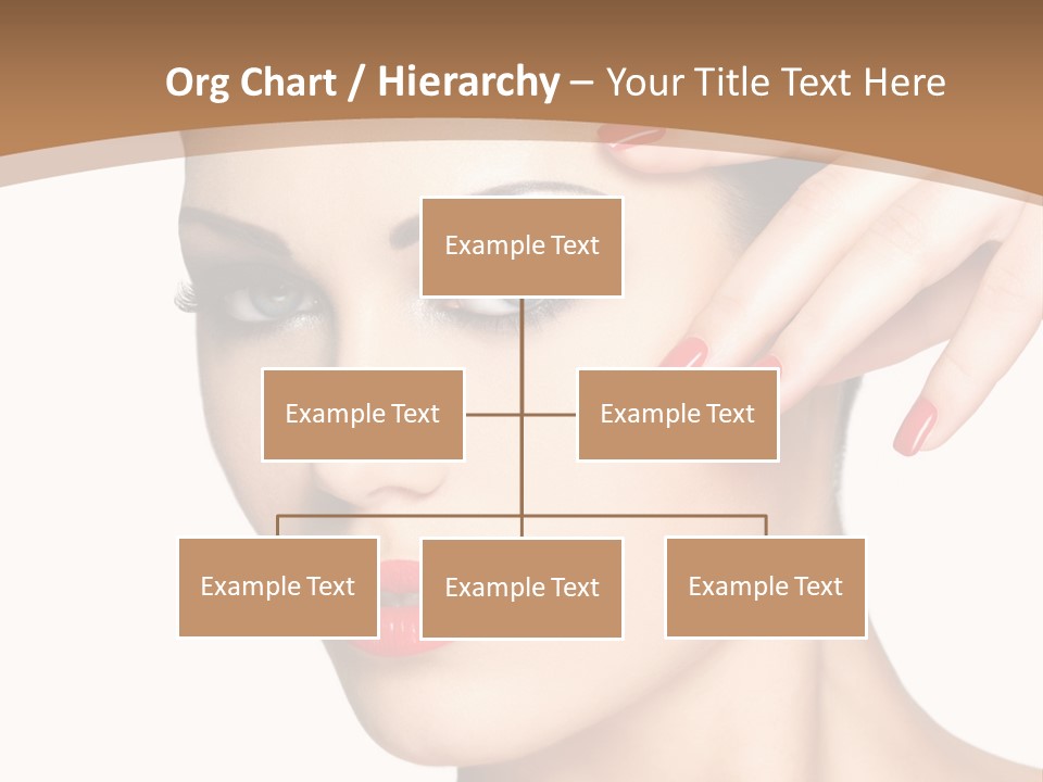 Face Model Eye Makeup PowerPoint Template