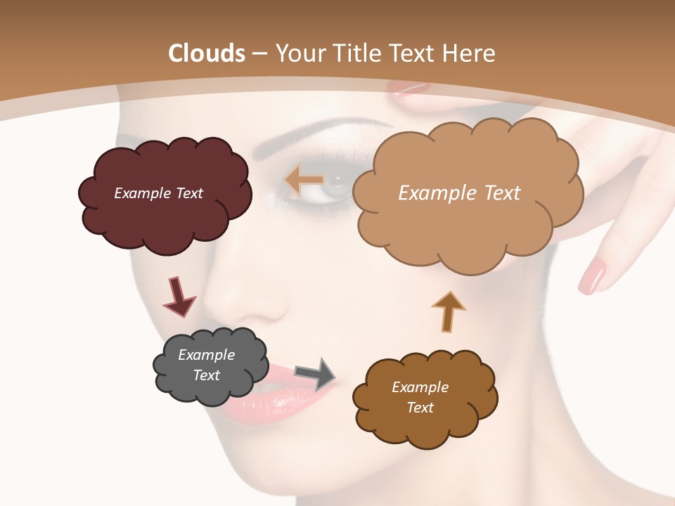 Face Model Eye Makeup PowerPoint Template