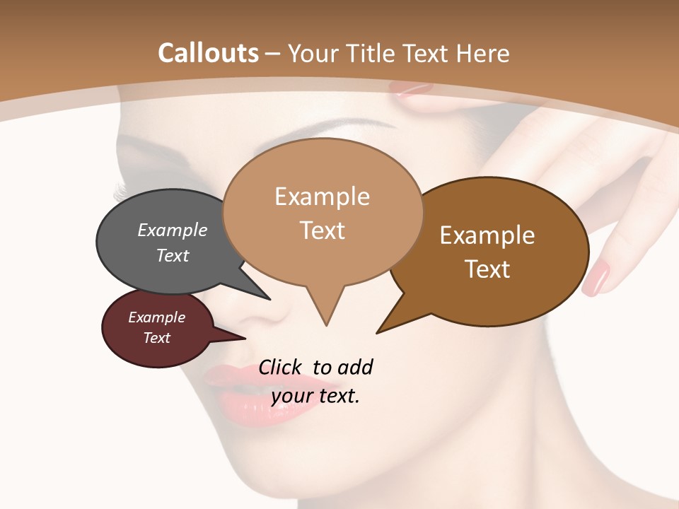 Face Model Eye Makeup PowerPoint Template