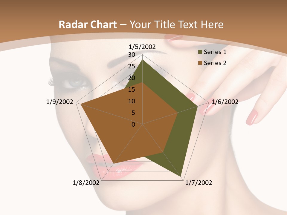 Face Model Eye Makeup PowerPoint Template