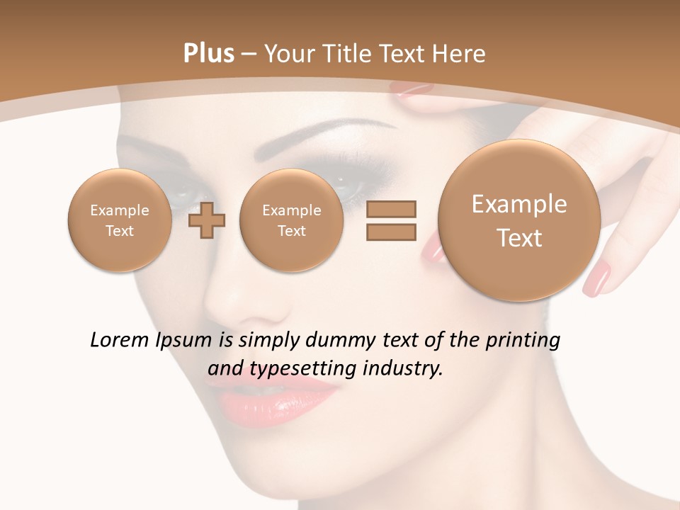 Face Model Eye Makeup PowerPoint Template