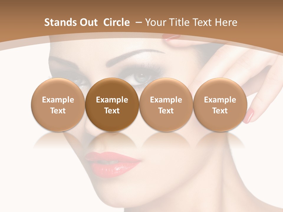 Face Model Eye Makeup PowerPoint Template