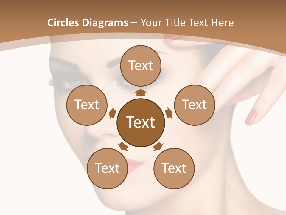 Face Model Eye Makeup PowerPoint Template