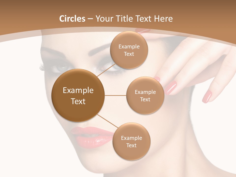 Face Model Eye Makeup PowerPoint Template