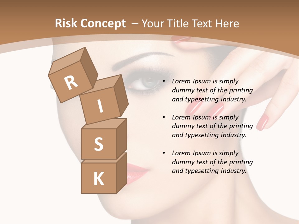 Face Model Eye Makeup PowerPoint Template