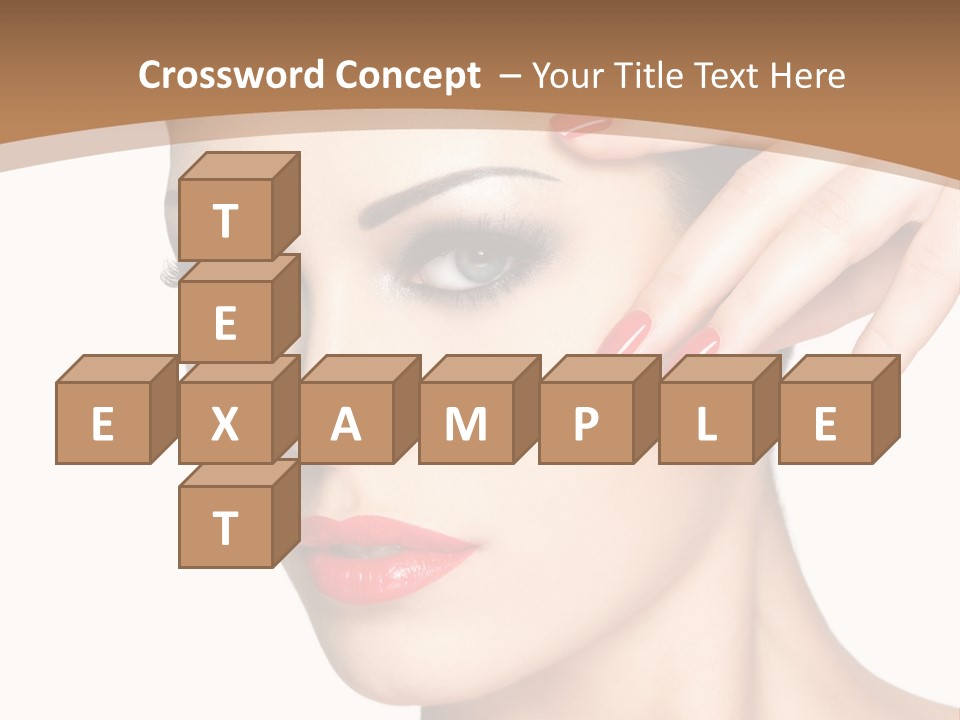Face Model Eye Makeup PowerPoint Template
