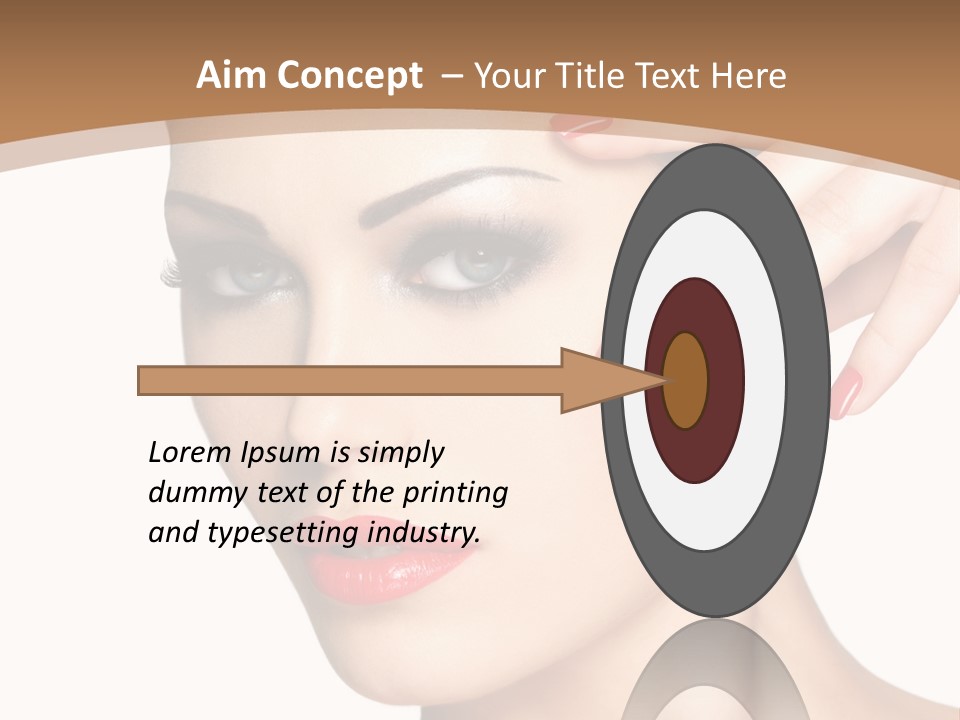 Face Model Eye Makeup PowerPoint Template