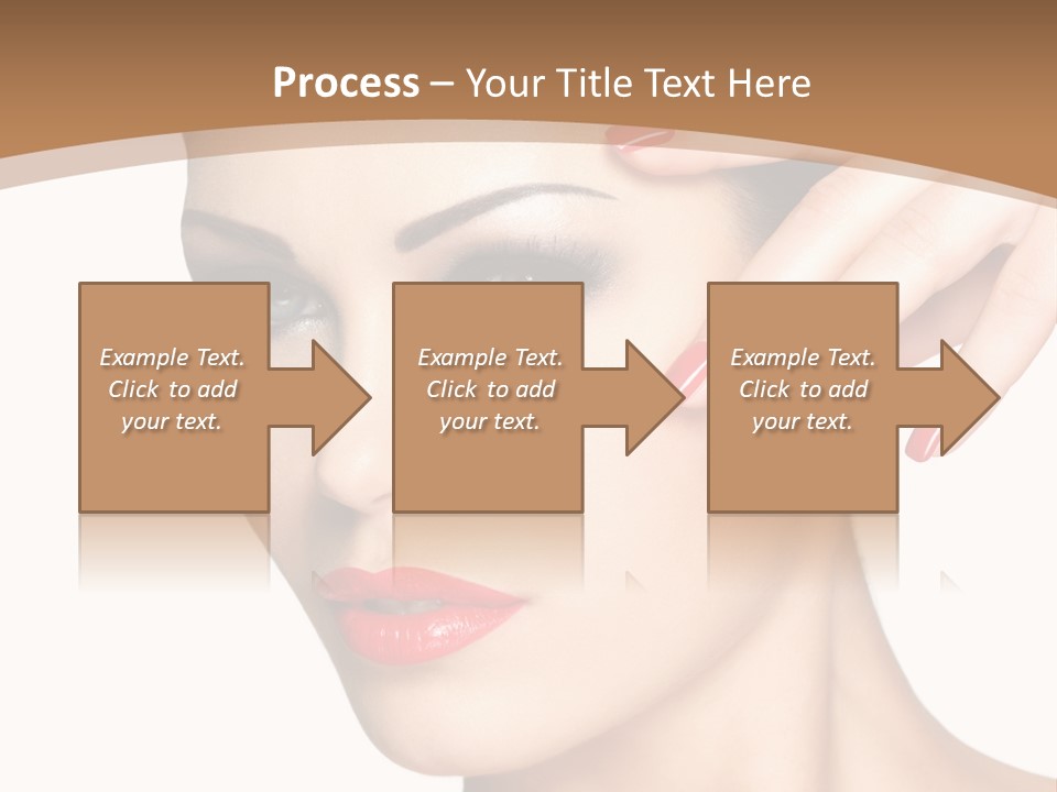 Face Model Eye Makeup PowerPoint Template