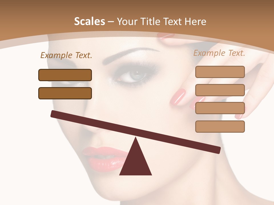 Face Model Eye Makeup PowerPoint Template