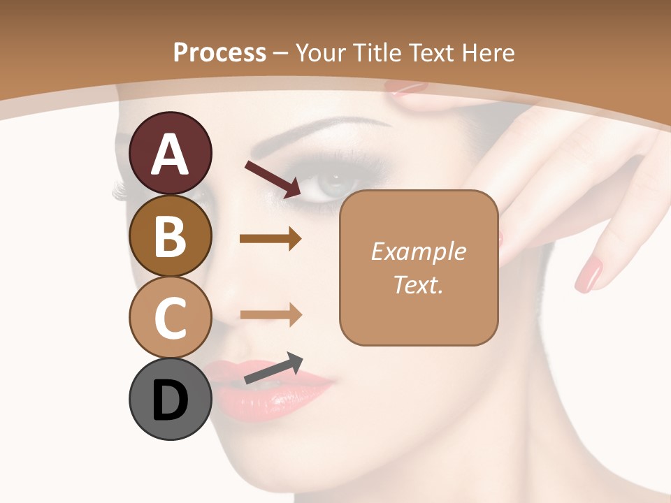 Face Model Eye Makeup PowerPoint Template