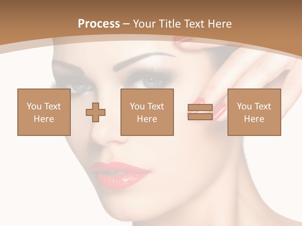 Face Model Eye Makeup PowerPoint Template