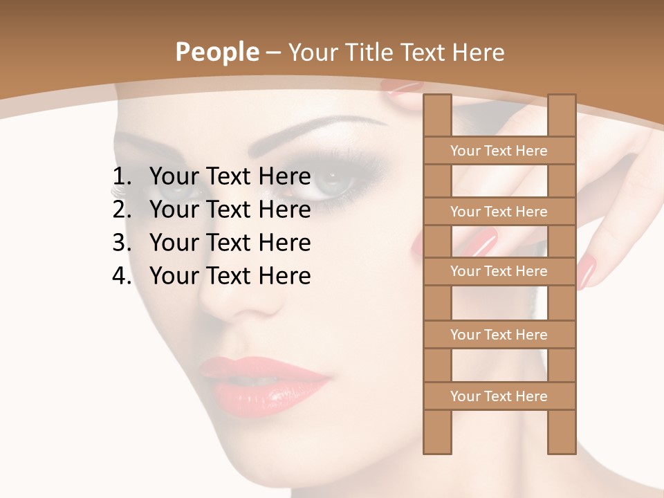 Face Model Eye Makeup PowerPoint Template