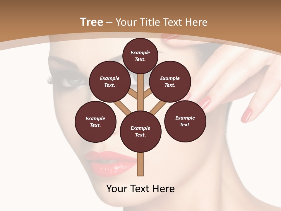 Face Model Eye Makeup PowerPoint Template