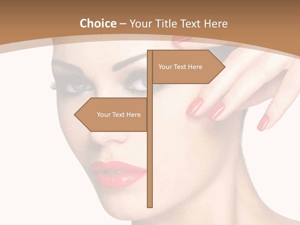 Face Model Eye Makeup PowerPoint Template