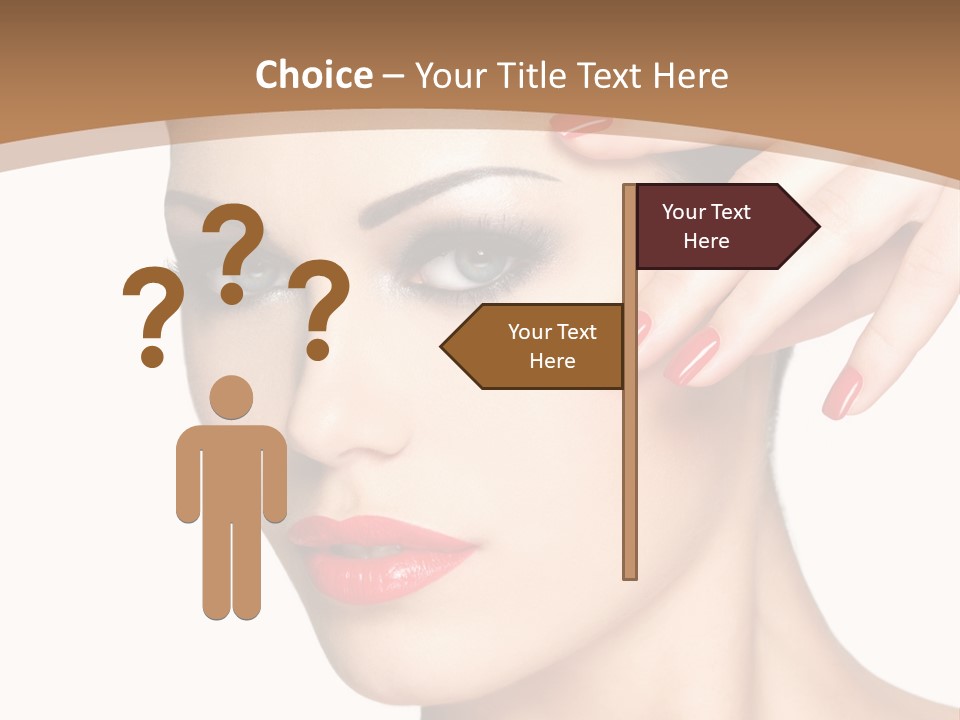 Face Model Eye Makeup PowerPoint Template