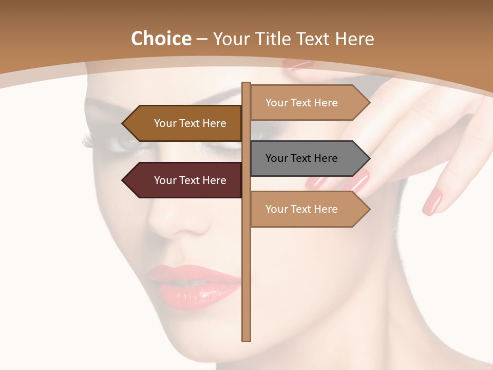 Face Model Eye Makeup PowerPoint Template
