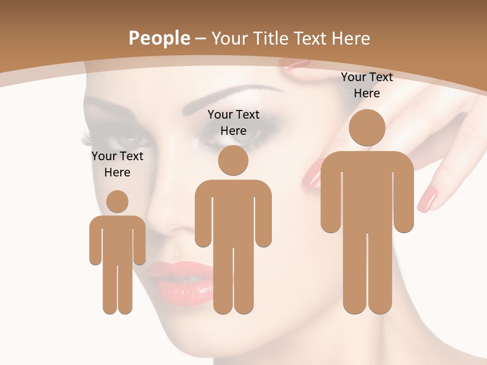 Face Model Eye Makeup PowerPoint Template
