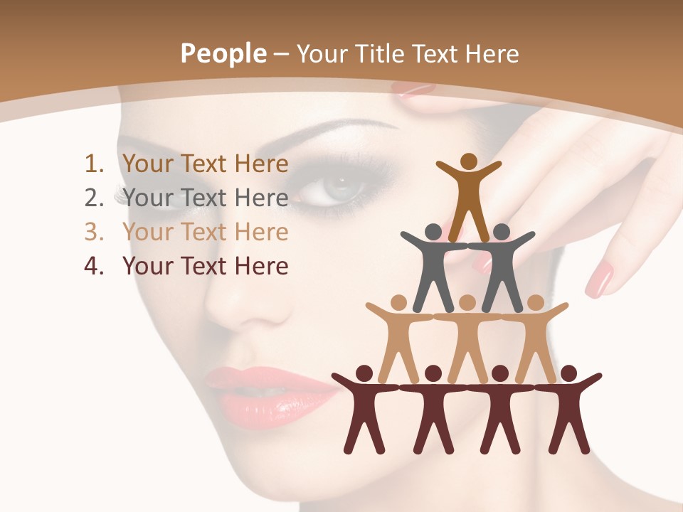 Face Model Eye Makeup PowerPoint Template