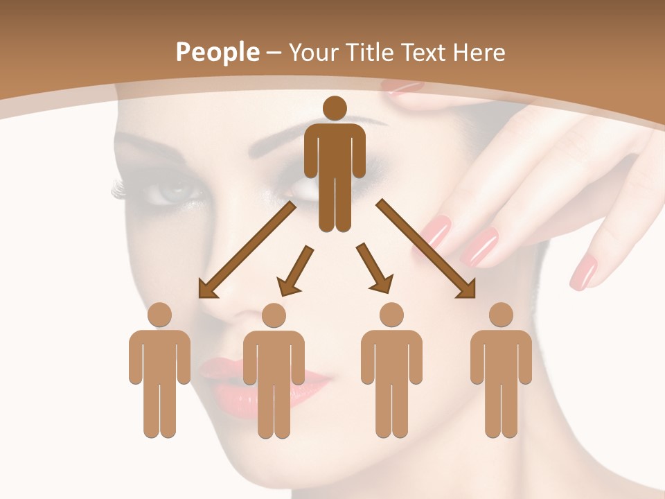 Face Model Eye Makeup PowerPoint Template