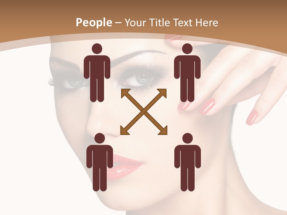 Face Model Eye Makeup PowerPoint Template