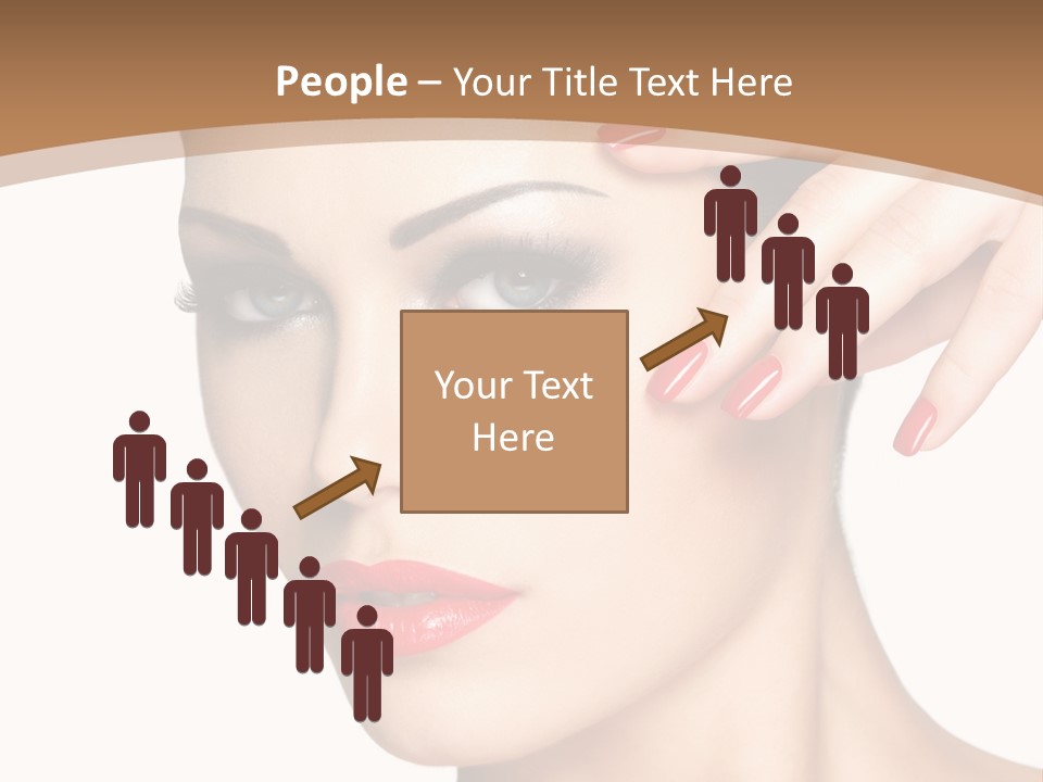 Face Model Eye Makeup PowerPoint Template