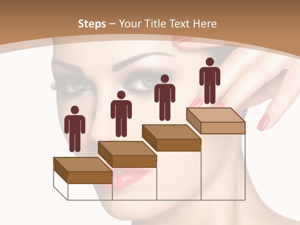 Face Model Eye Makeup PowerPoint Template