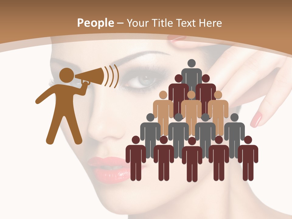 Face Model Eye Makeup PowerPoint Template