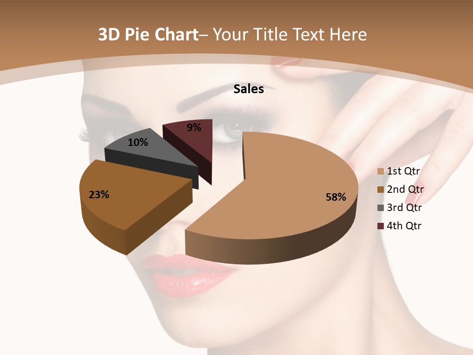 Face Model Eye Makeup PowerPoint Template