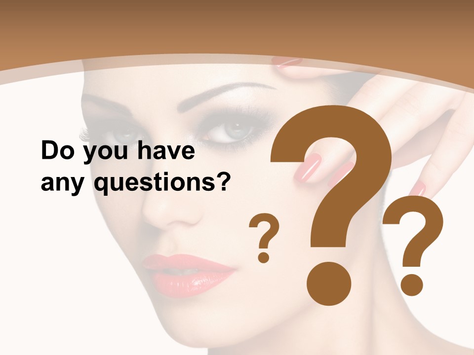 Face Model Eye Makeup PowerPoint Template