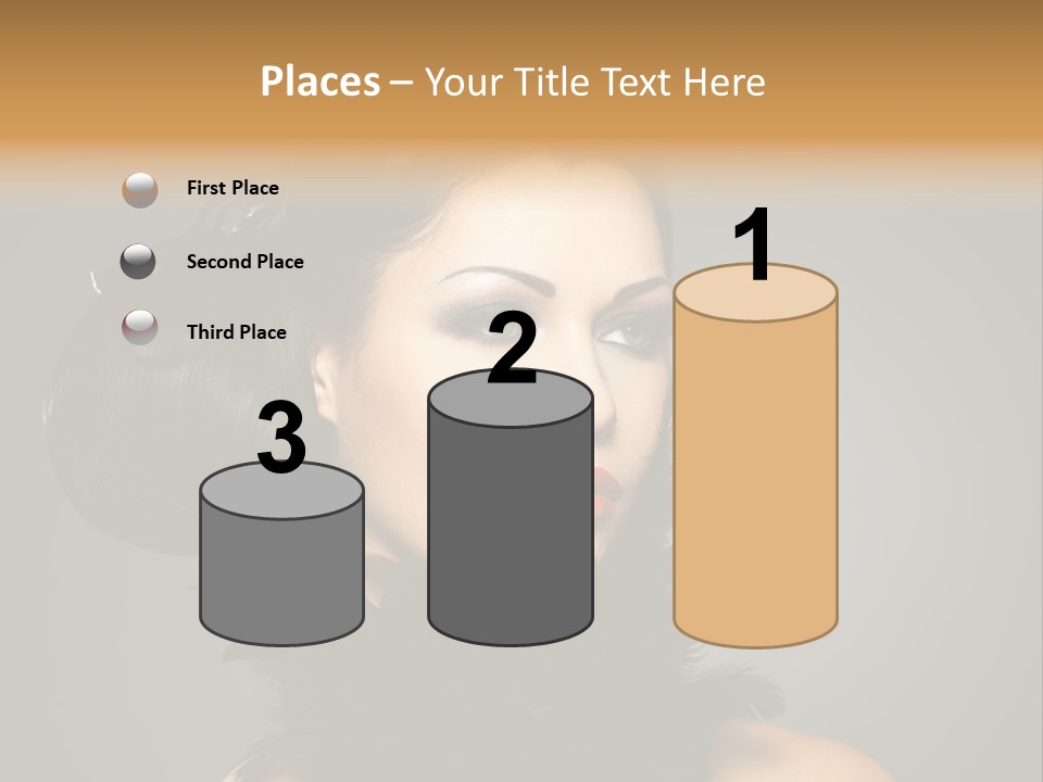 Hair Style Hairstyle Woman Plume PowerPoint Template