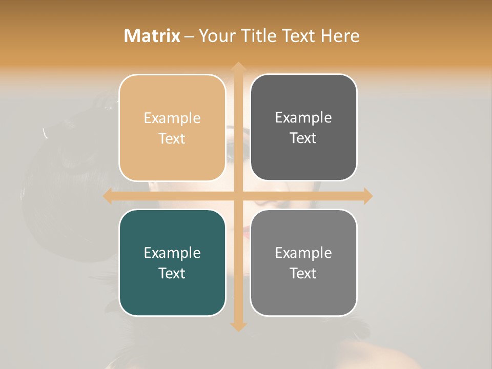 Hair Style Hairstyle Woman Plume PowerPoint Template