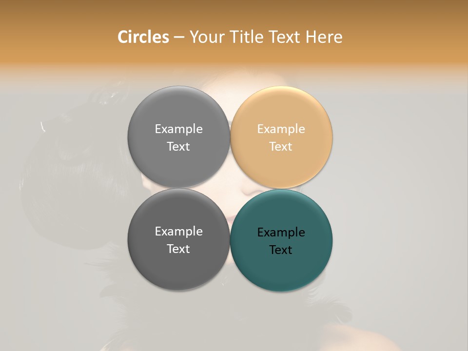 Hair Style Hairstyle Woman Plume PowerPoint Template