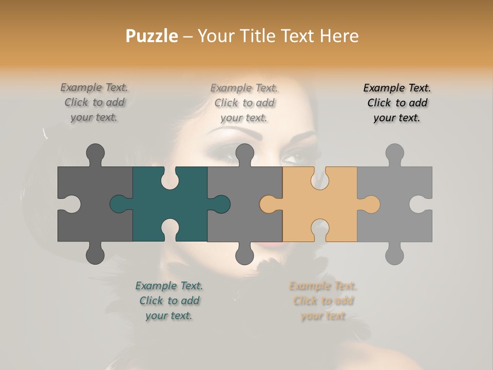 Hair Style Hairstyle Woman Plume PowerPoint Template