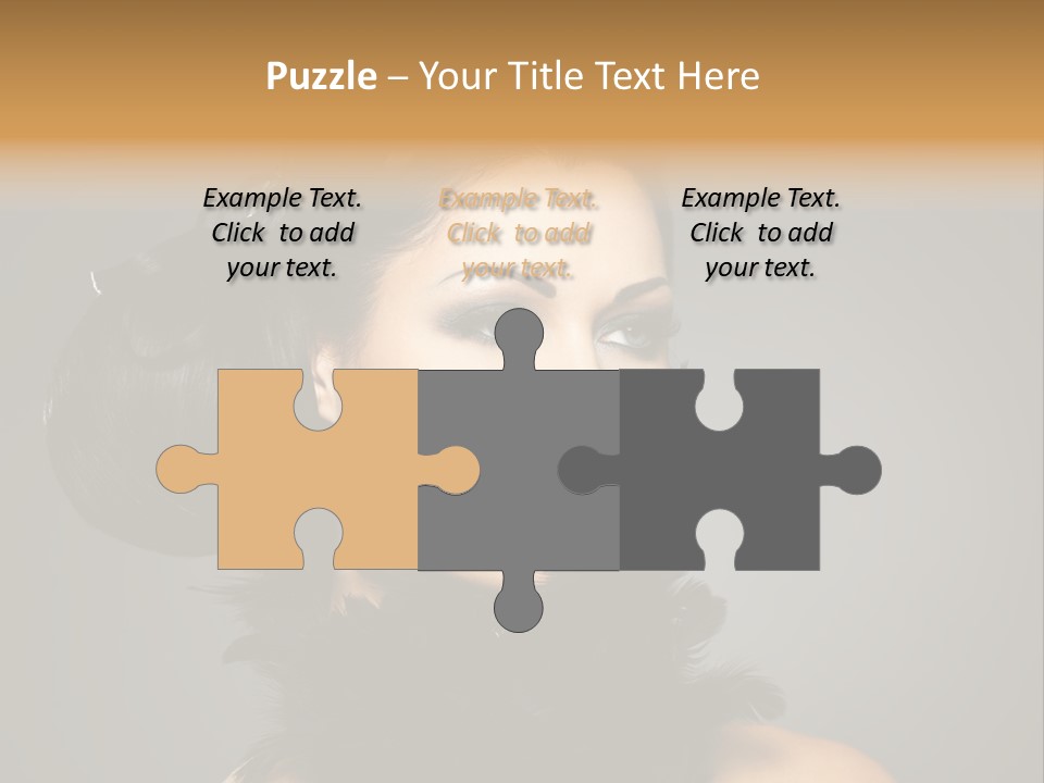 Hair Style Hairstyle Woman Plume PowerPoint Template