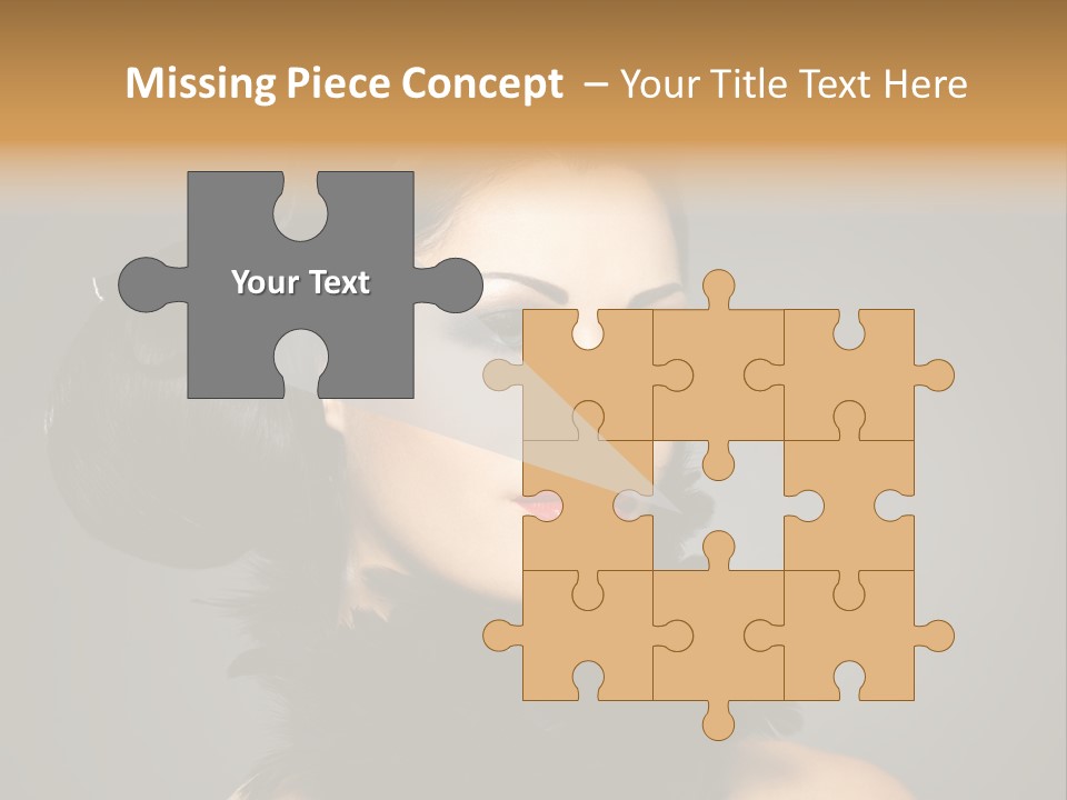 Hair Style Hairstyle Woman Plume PowerPoint Template