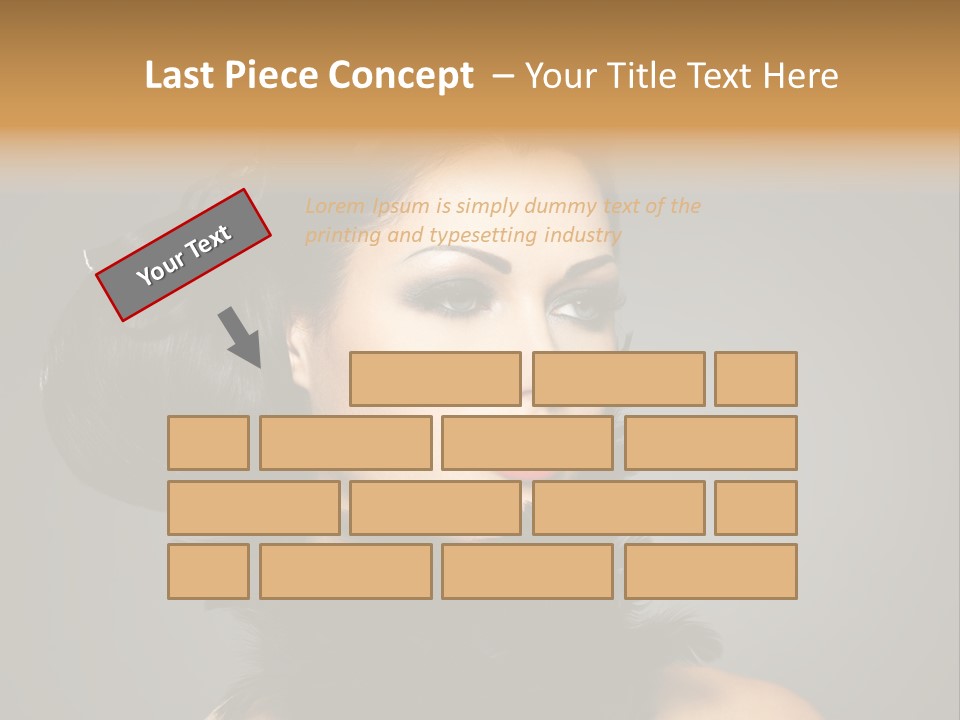 Hair Style Hairstyle Woman Plume PowerPoint Template