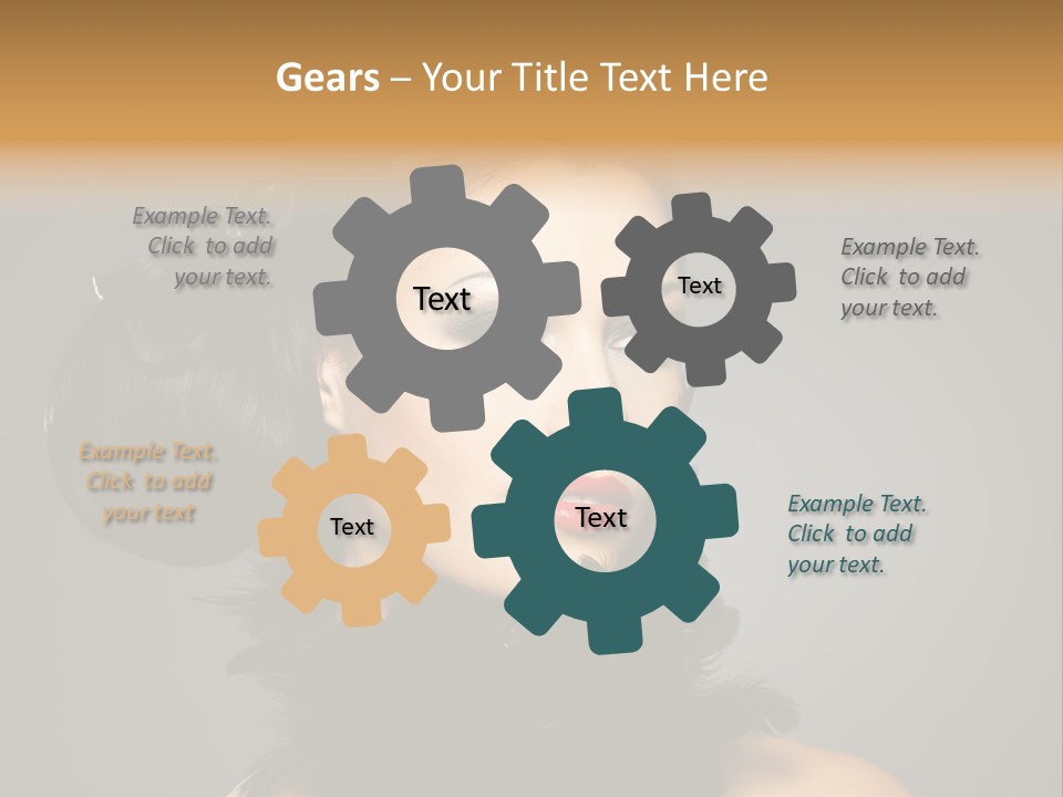 Hair Style Hairstyle Woman Plume PowerPoint Template