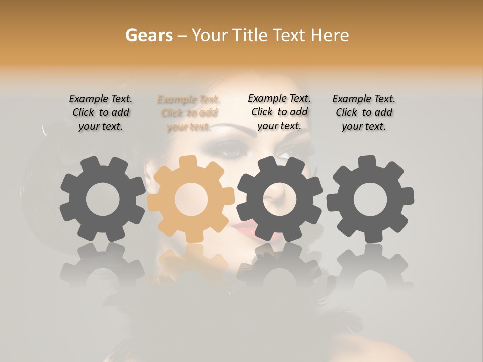 Hair Style Hairstyle Woman Plume PowerPoint Template