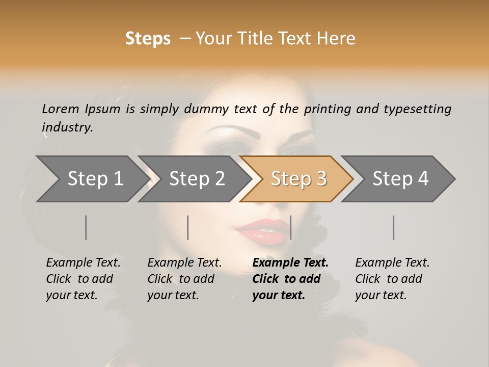 Hair Style Hairstyle Woman Plume PowerPoint Template
