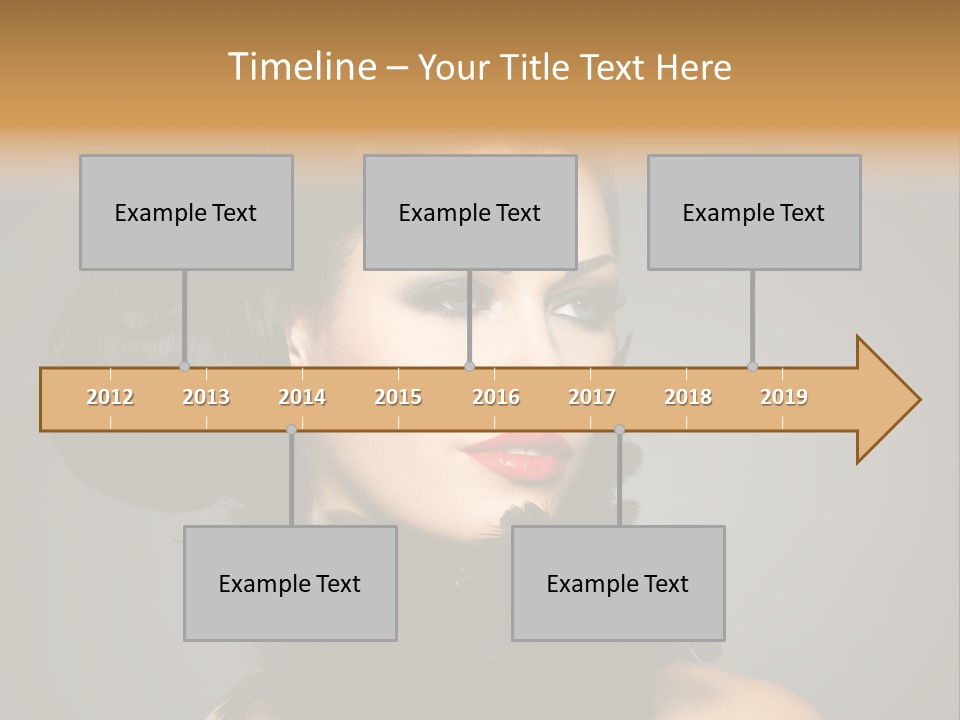 Hair Style Hairstyle Woman Plume PowerPoint Template