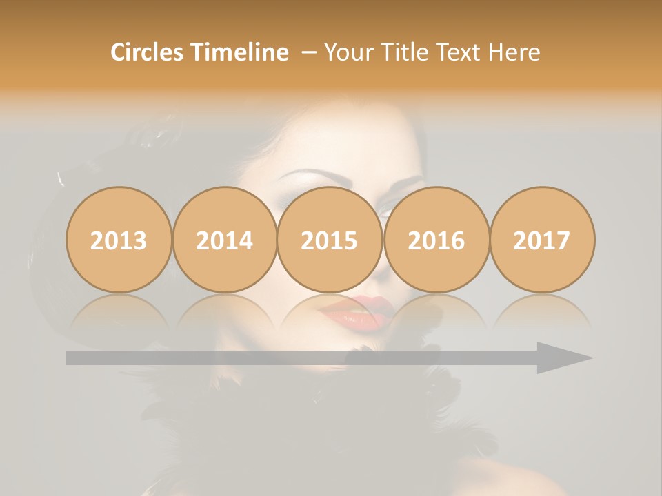 Hair Style Hairstyle Woman Plume PowerPoint Template