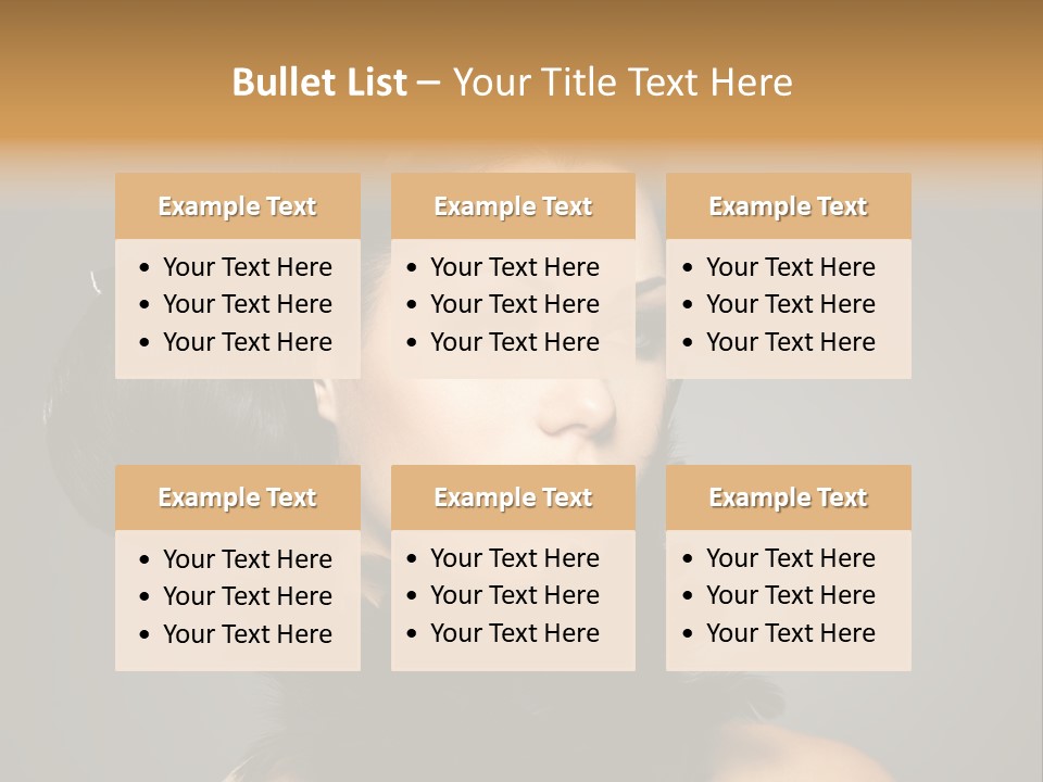 Hair Style Hairstyle Woman Plume PowerPoint Template