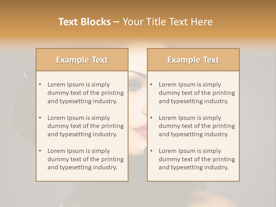 Hair Style Hairstyle Woman Plume PowerPoint Template