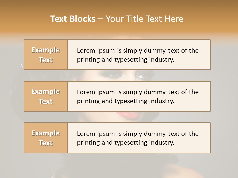 Hair Style Hairstyle Woman Plume PowerPoint Template