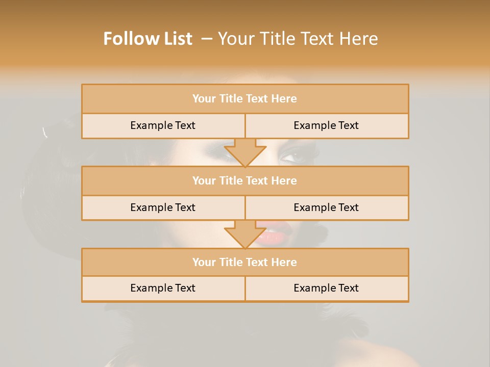 Hair Style Hairstyle Woman Plume PowerPoint Template