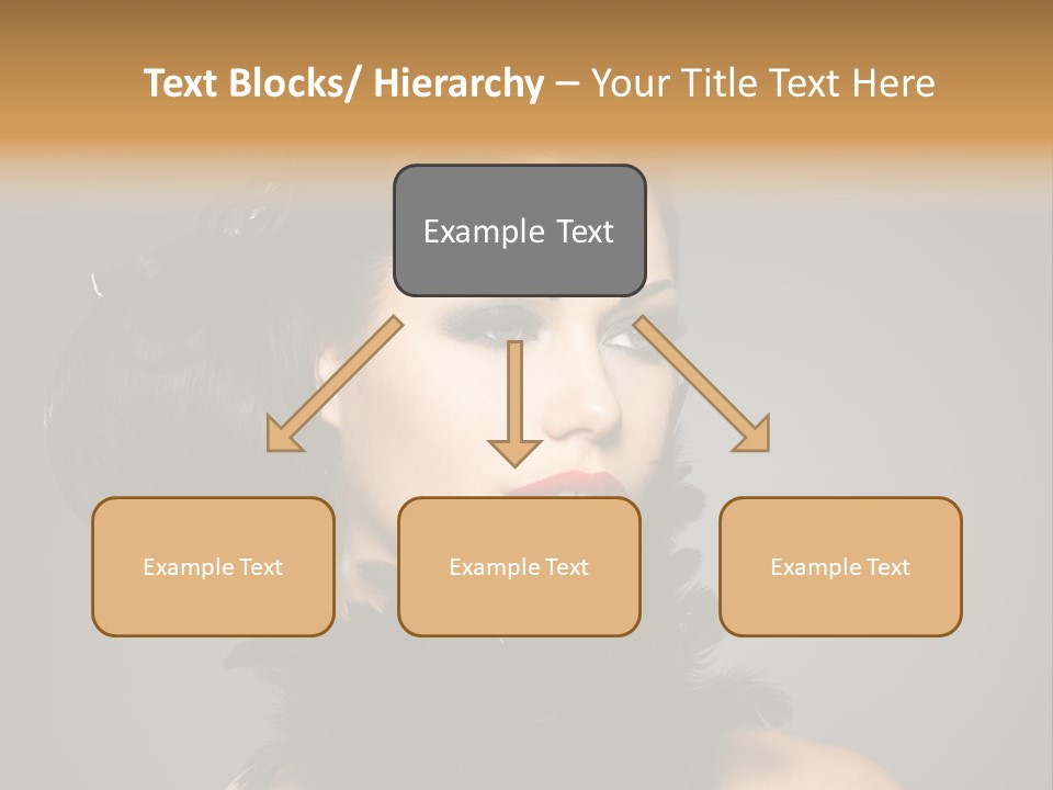 Hair Style Hairstyle Woman Plume PowerPoint Template