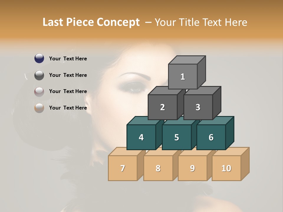 Hair Style Hairstyle Woman Plume PowerPoint Template