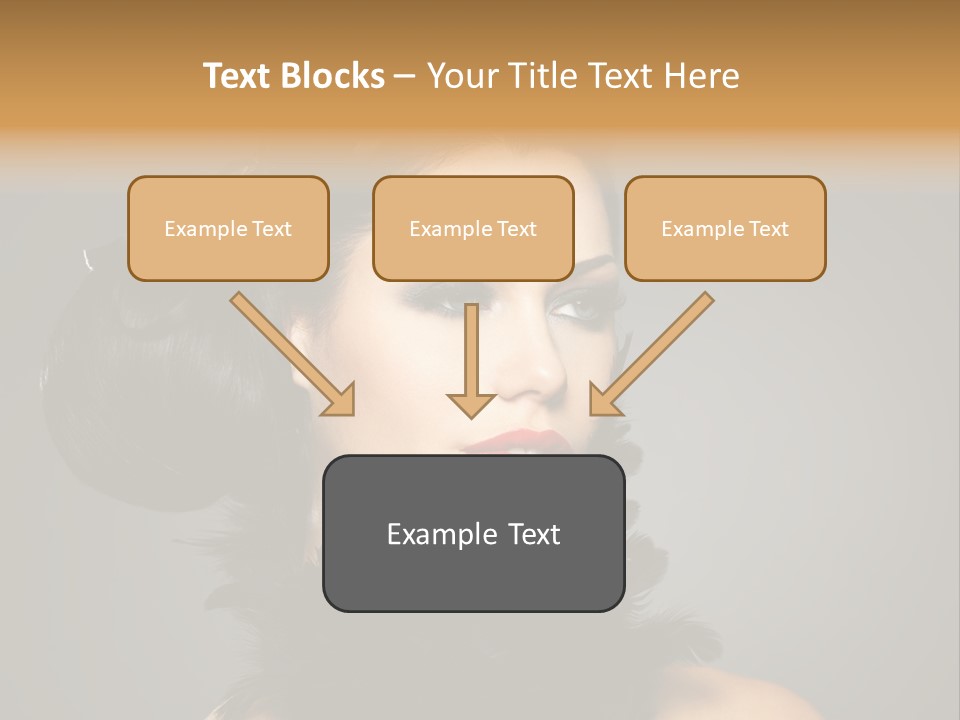 Hair Style Hairstyle Woman Plume PowerPoint Template